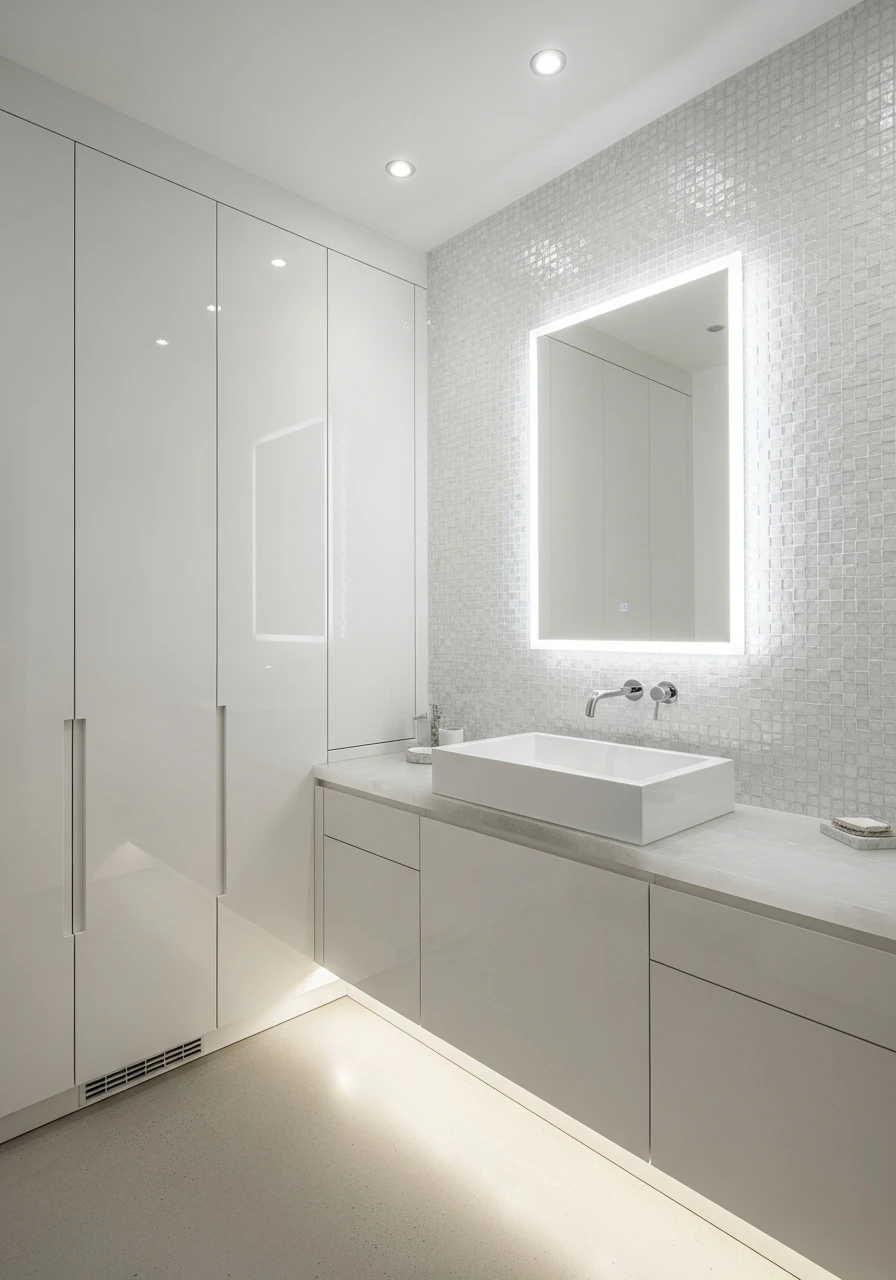 High-Gloss Storage Queen